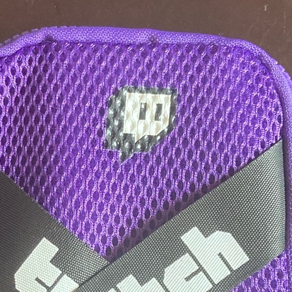 Twitch Phone Wallet Pouch Zip Up Purple Black White Bag Crossbody 5 in x 8 in - Picture 4 of 5